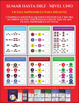 Fichas imprimibles para infantil (Sumar hasta diez - Nivel Uno)