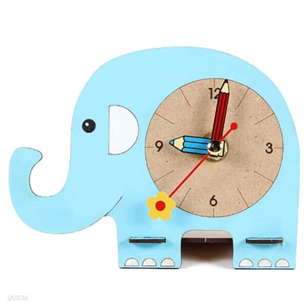 어린이 목재 입체퍼즐 - 영공방 코끼리 탁상시계