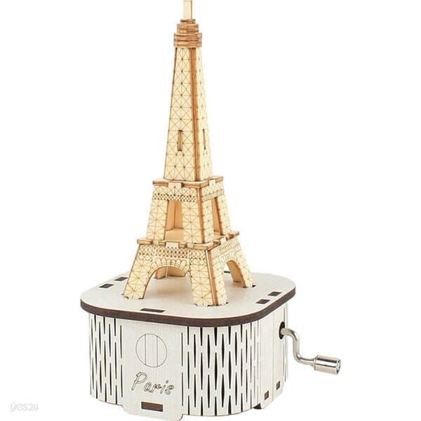 오르골 목재 입체퍼즐 - 영공방 파리 에펠탑(수동)