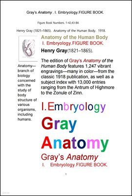 ׷̾Ƴ غ 1 ߻  ׸å.Grays Anatomy,I. Embryology.FIGURE BOOK.by Henry Gray