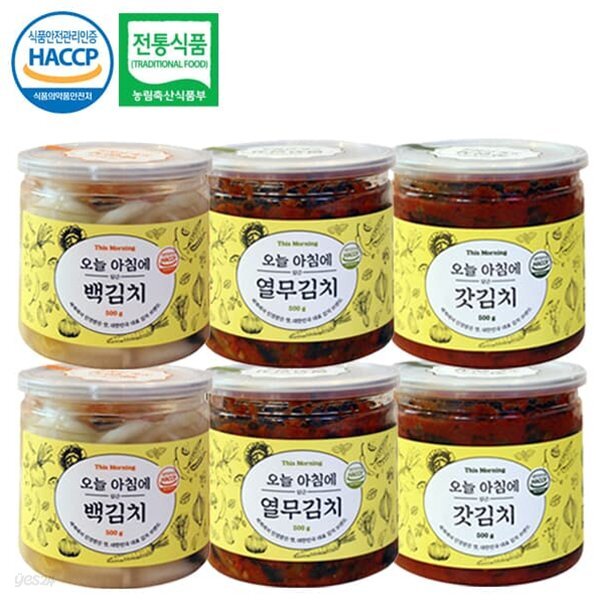 [오늘아침에담은] 100%국내산 캔 (백김치,열무김치,갓김치)x각2캔 - YES24