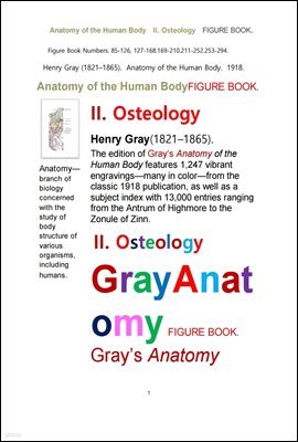 ׷ Ƴ, 2   غ.  ׸å. Grays Anatomy, II. Osteology. FIGURE BOOK, by Henry Gray