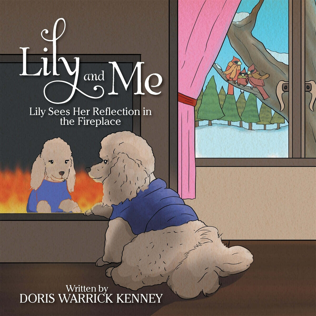 Lily and Me: Lily Sees Her Reflection in the Fireplace