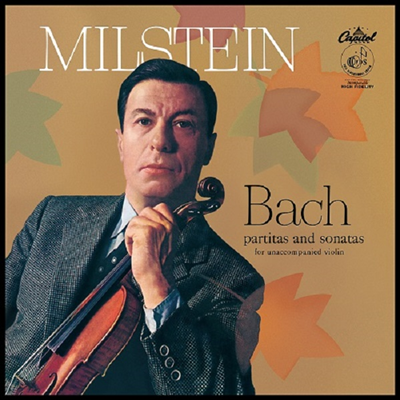 Nathan Milstein — 바흐: 무반주 바이올린을 위한 소나타와 파르티타 전집 (Bach: Complete Sonatas and Partitas Nos.1 - 3) - Nathan Milstein 앨범 커버