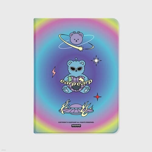 Space night bear-rainbow(아이패드-커버)