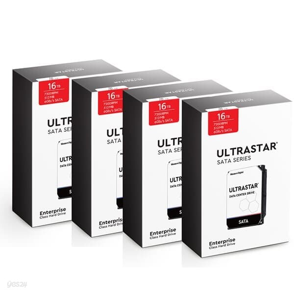 WD Ultrastar HC550 16TBx4 64TB SATA3 패키지 4PACK