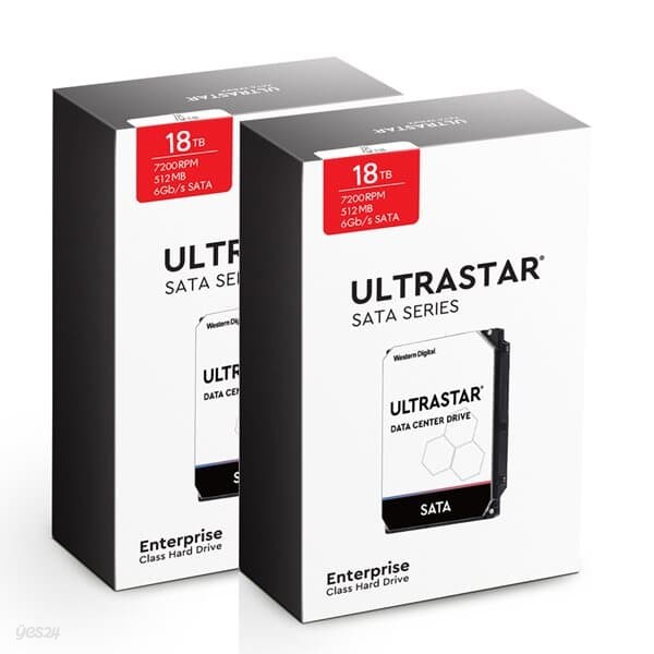 WD Ultrastar HC550 18TBx2 36TB SATA3 패키지 2PACK