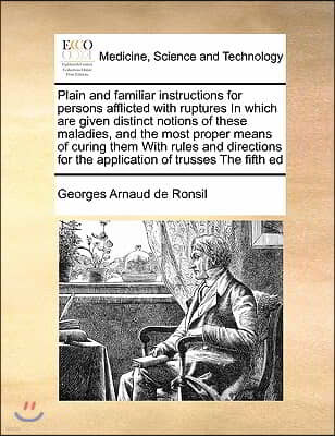 Plain and familiar instructions for persons afflicted with ruptures In which are given distinct notions of these maladies, and the most proper means o