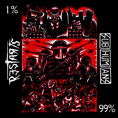 Subhumans / Restarts - Split (7 inch White Single LP)