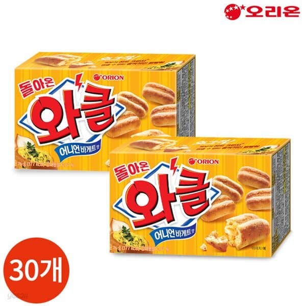 오리온 돌아온 와클 어니언 바게트맛 76g x 30개