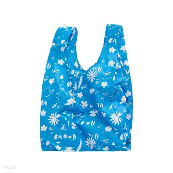[바쿠백] 휴대용 장바구니 접이식 시장가방 Floral Sun Print Blue