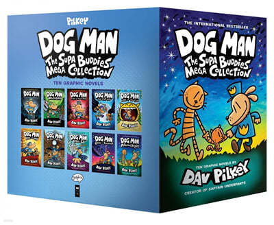 Dog Man: The Supa Buddies Mega Collection : 도그맨 원서 하드커버 10종 박스 세트 