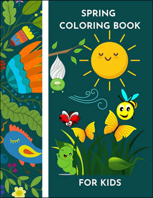 Spring| Coloring book for kids| Easy designs for spring vibes and happiness | by Raz McOvoo