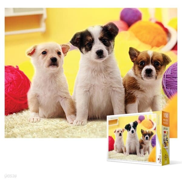 150피스 직소퍼즐 - 귀여운 아기 강아지들