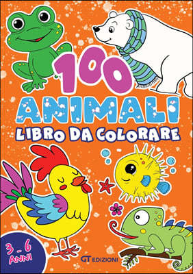 100 Animali Libro da Colorare