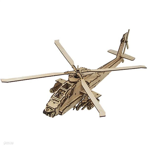어린이 목재 입체퍼즐 - 영공방 AH-64 아파치 헬기