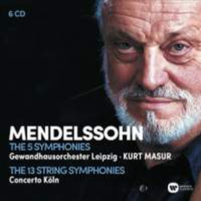 ൨:  1 - 5 &   1 - 13 (Mendelssohn: The 5 Symphonies & The 13 String Symphonies) (6CD Boxset) - Kurt Masur