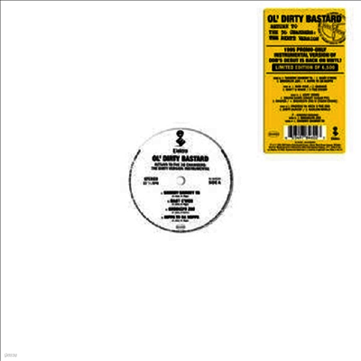 Ol'dirty Bastard — Return To The 36 Chambers: The Dirty Version (The Instrumentals) (Black Friday 2020) 앨범 커버
