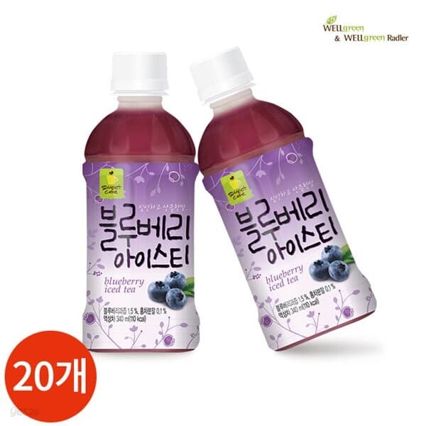 웰그린 블루베리 아이스티 340ml x 20PET