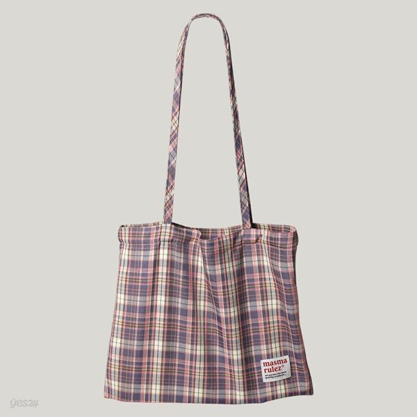 [마스마룰즈] Check pattern eco bag _ Pink