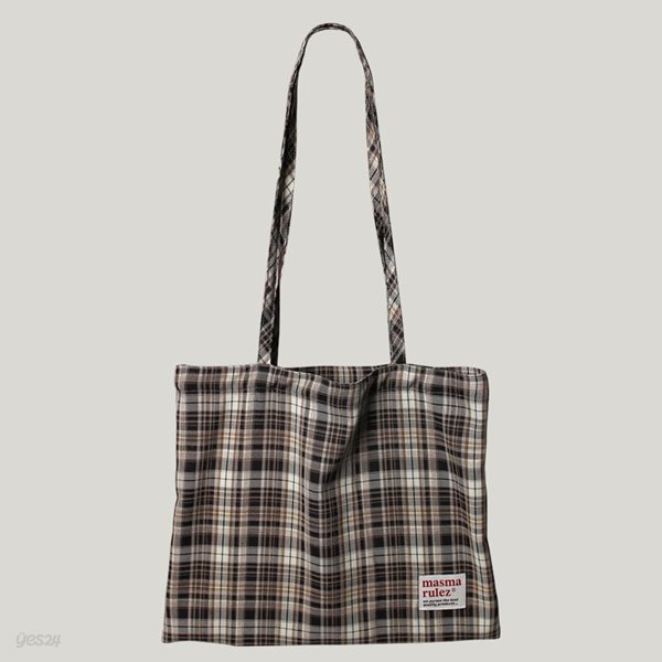 [마스마룰즈] Check pattern eco bag _ Brown