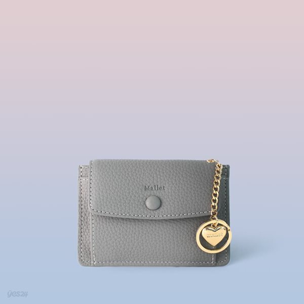 [이니셜 커스텀] Big pocket point wallet _ Gray