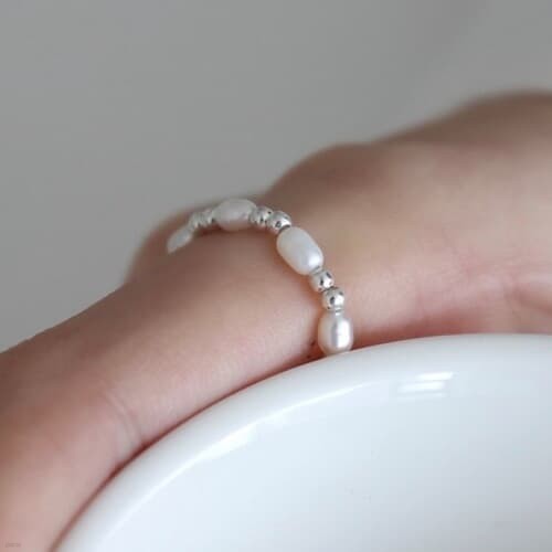 [Silver925] Pearl band ring