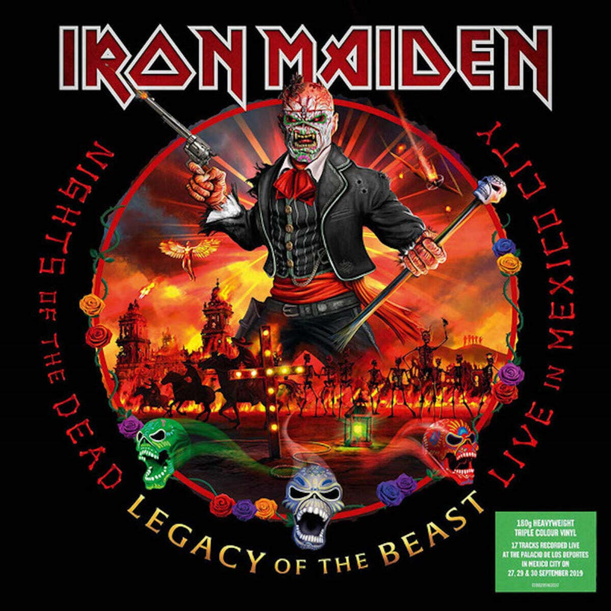 Iron Maiden (아이언 메이든) - Nights Of The Dead, Legacy Of The Beast: Live In Mexico City [그린 & 화이트 & 레드 컬러 3LP]