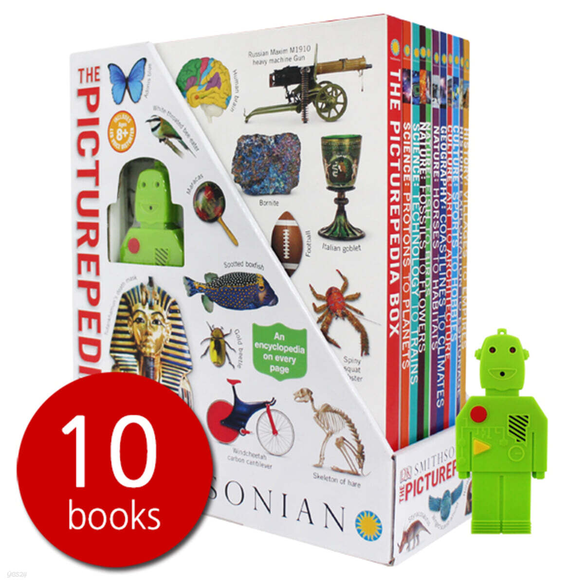 DK 스미소니언 그림사전 원서 10종 박스 세트 (LED 로봇 포함) DK The Picturepedia Box 10 Books Set with LED Robot