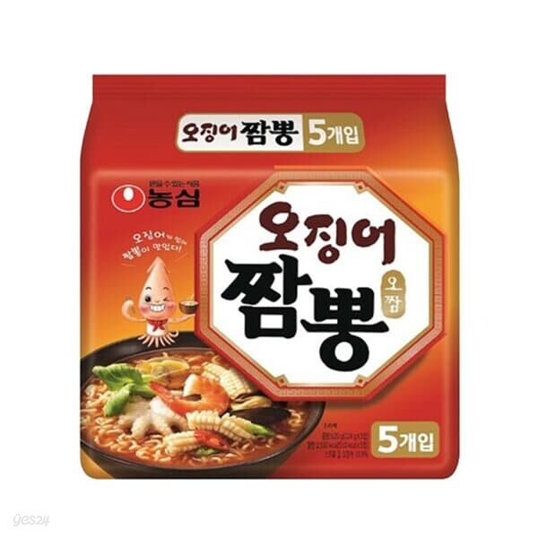 [글로벌푸드][농심] 오징어짬뽕 (124g x 5개) - YES24
