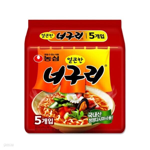 [농심] 얼큰한너구리 (120g x 5개)