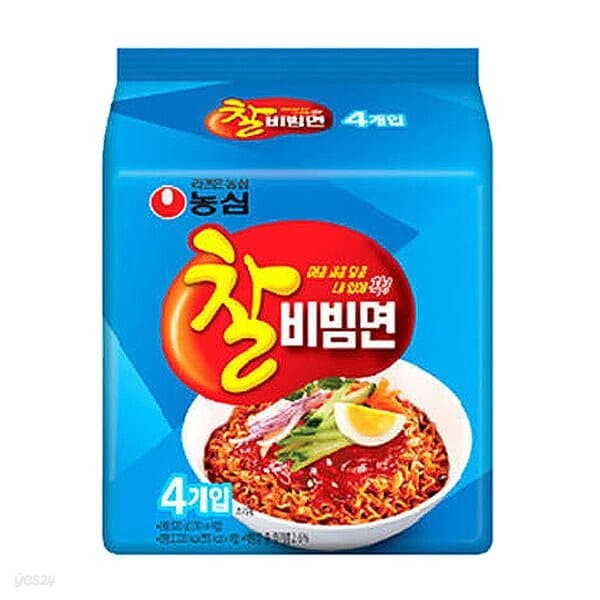 [글로벌푸드][농심] 찰비빔면 (130g x 4개)