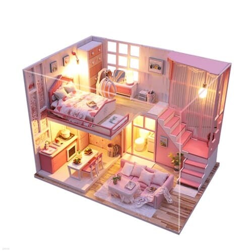DIY 미니어처 하우스 - 핑크로즈 로프트