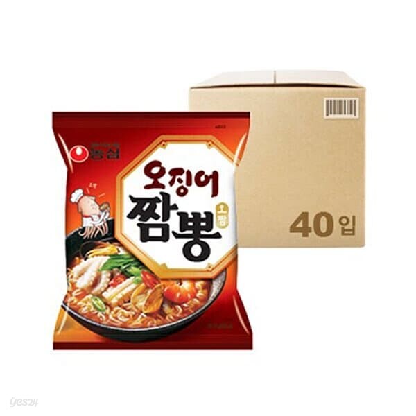 [농심] 오징어짬뽕 (124g x 40개)
