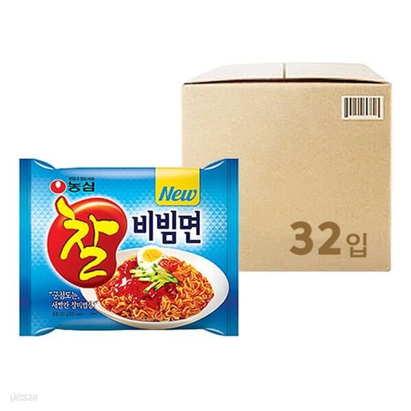 [글로벌푸드][농심] 찰비빔면 (130g x 32개)