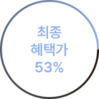 최종 혜택가 53%