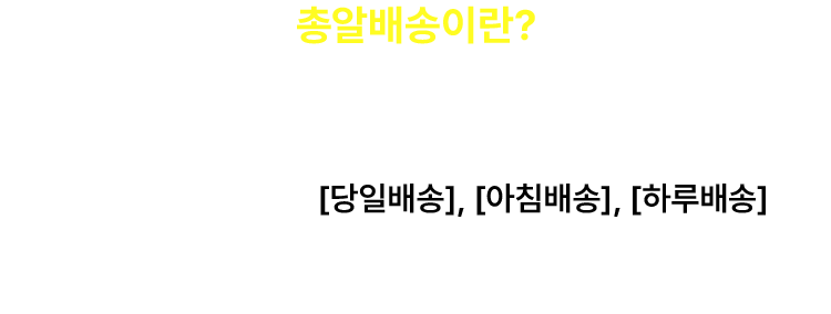 총알배송 소개