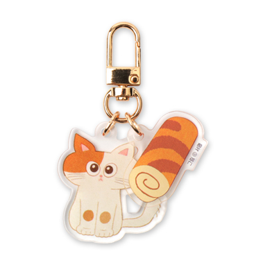 팥냥이 & 고양이롤 더블 키링