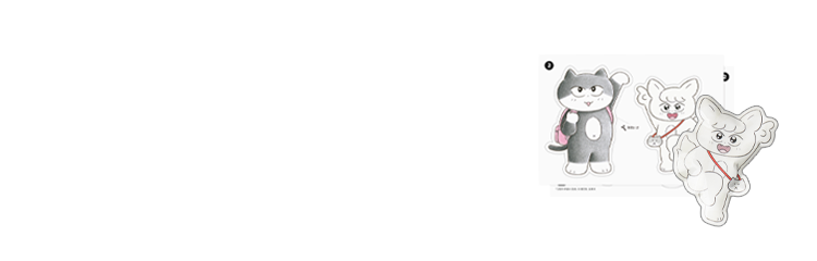 고양이 해결사 깜냥 100만 부 기념 굿즈 깜냥&하품 종이 스퀴시 DIY 세트