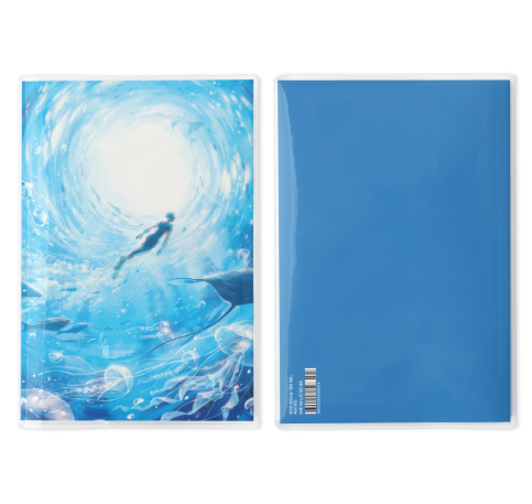 파란파란 투명 커버 노트