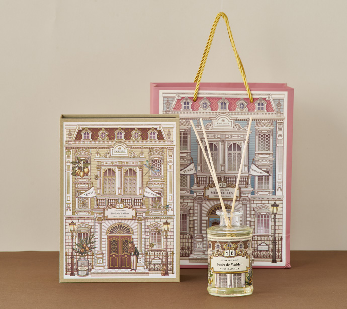 디퓨저 본품 200ml, 디퓨저 패키지, 쇼핑백, 리드 스틱 7ea