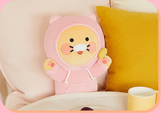 핑크후디 춘식이 베이비필로우