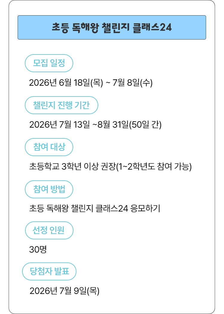 초등 독해왕 챌린지 클래스24