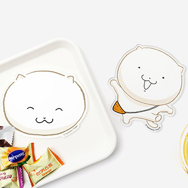 우동냥 아크릴 티 코스터