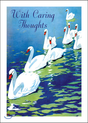 Swans Sympathy Greeting Cards