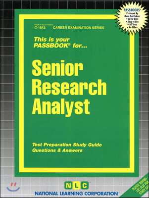 Senior Research Analyst: Passbooks Study Guide