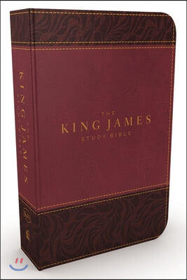 The King James Study Bible, Imitation Leather, Burgundy, Full-Color Edition