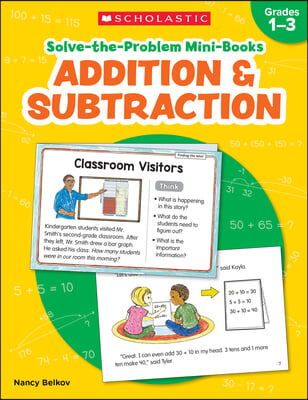 Solve-The-Problem Mini Books: Addition & Subtraction: 12 Math Stories for Real-World Problem Solving