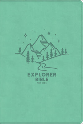 CSB Explorer Bible for Kids, Light Teal Mountains Leathertouch: Placing God&#39;s Word in the Middle of God&#39;s World