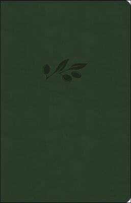 NASB Large Print Thinline Bible, Olive Leathertouch